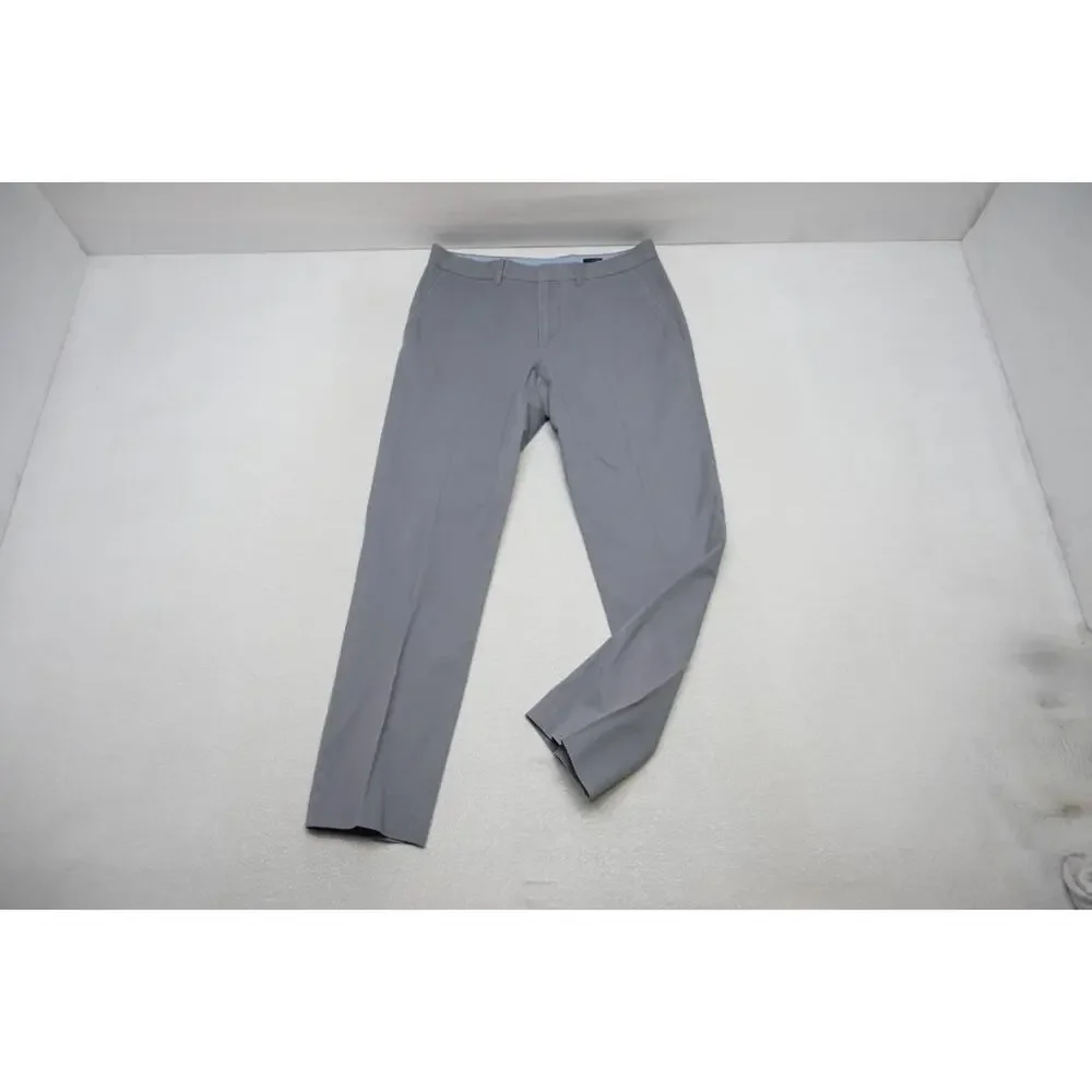 J Crew Slim Fit Bedford Khaki Dress Pants Gray‎ Casual Flat Mens 32 x 30